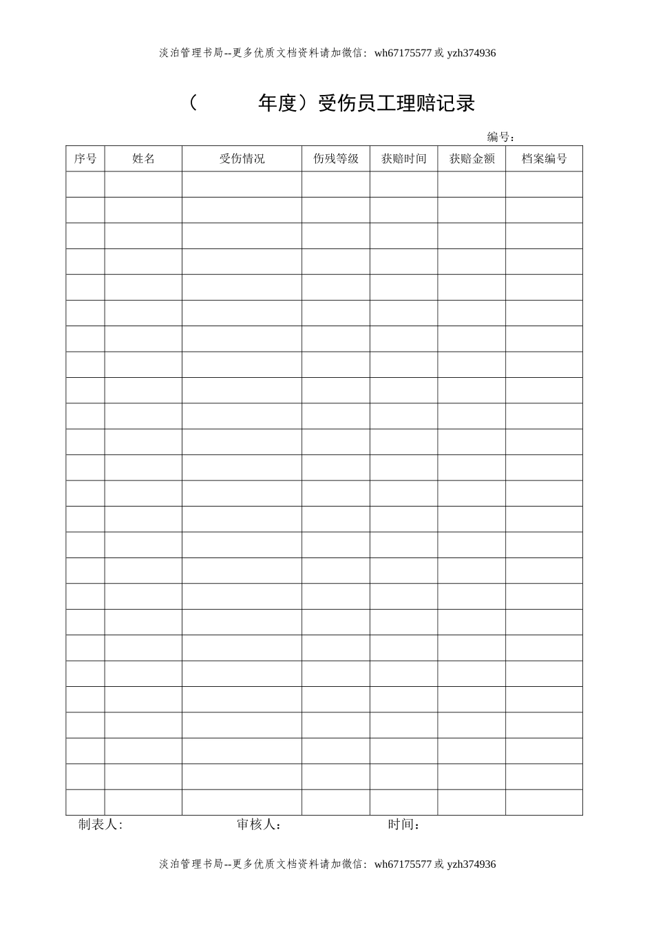 4.受伤员工理赔记录.doc_第1页