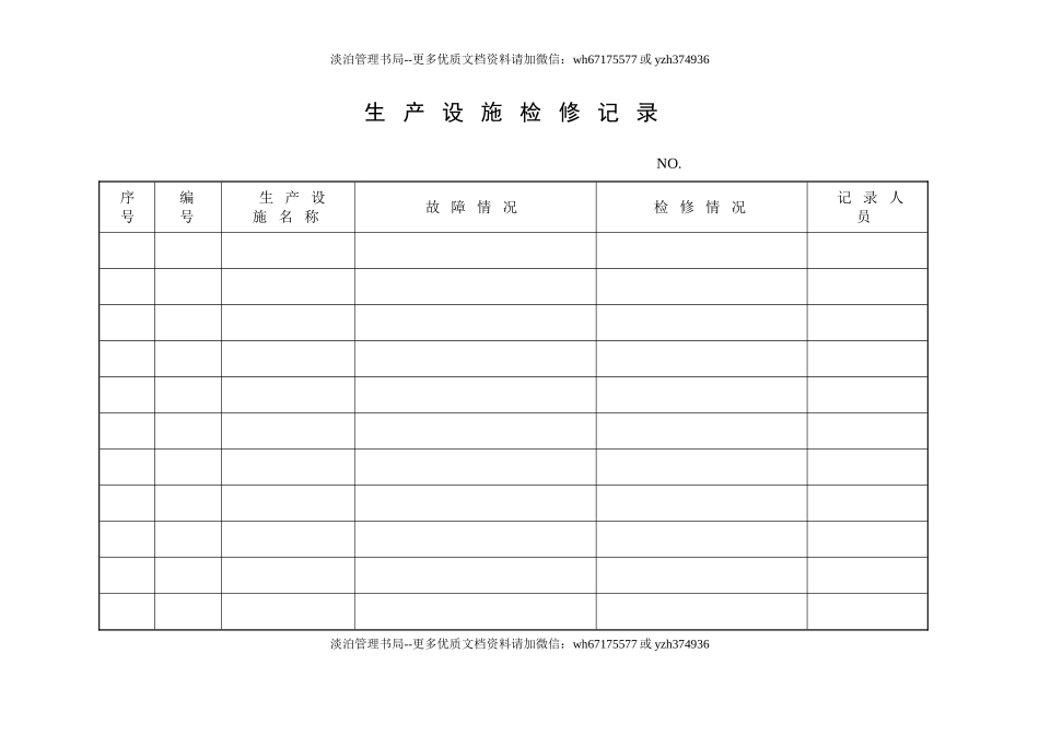 5.3生产设施检修记录.doc_第1页