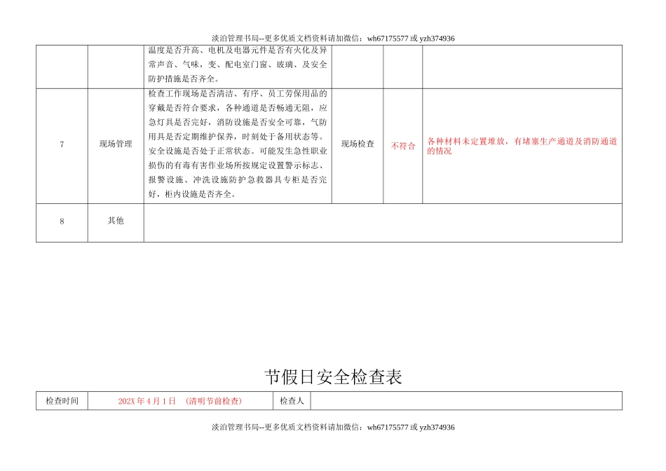 5.节假日安全检查表.doc_第2页
