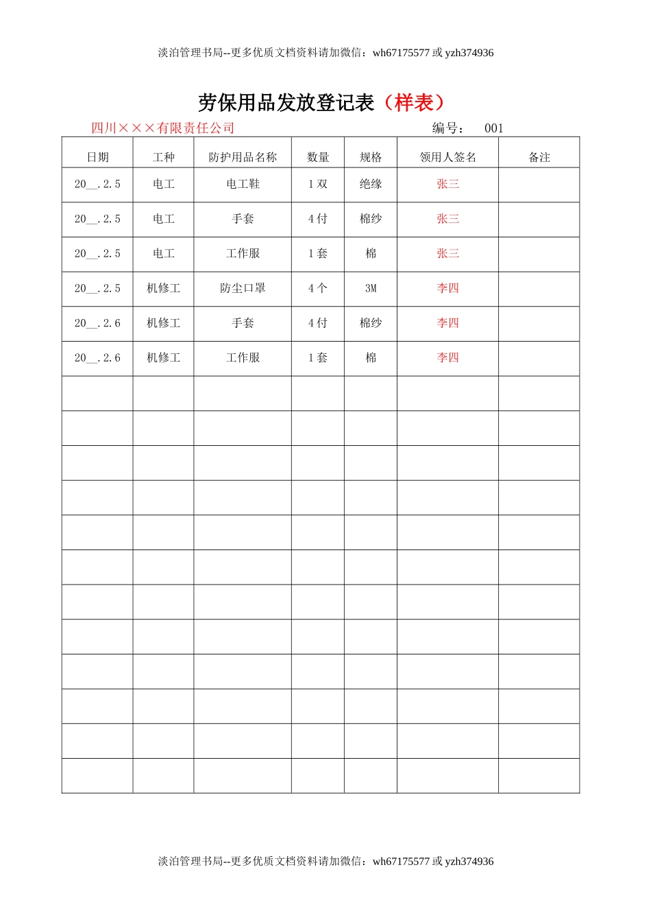 5.劳保用品发放台账.doc_第2页