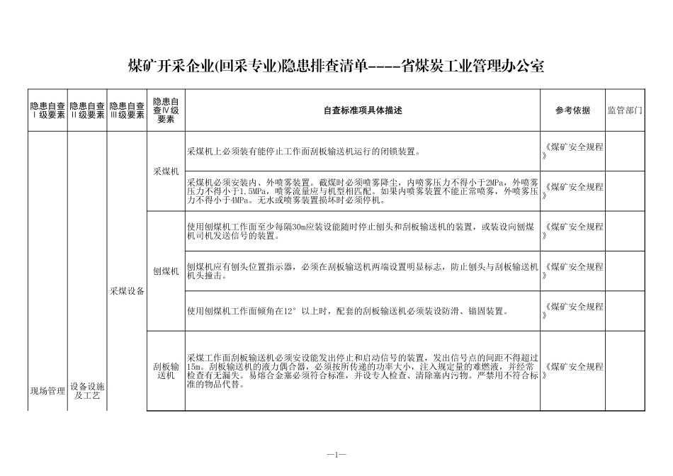 6 煤矿回采专业.xls_第1页