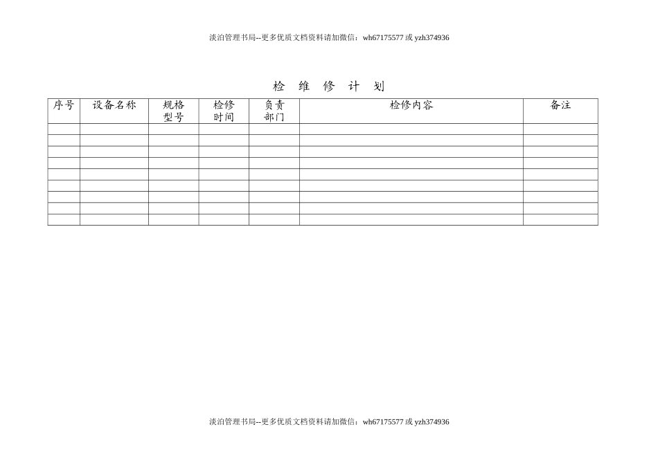6.2.1-2设备设施检维修计划.doc_第1页