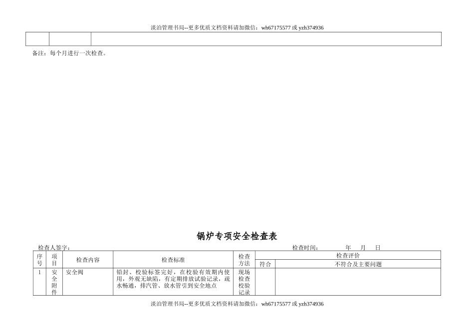 6.特种设备安全检查表(企业不涉及的项可不填写)(每月检查一次).doc_第3页