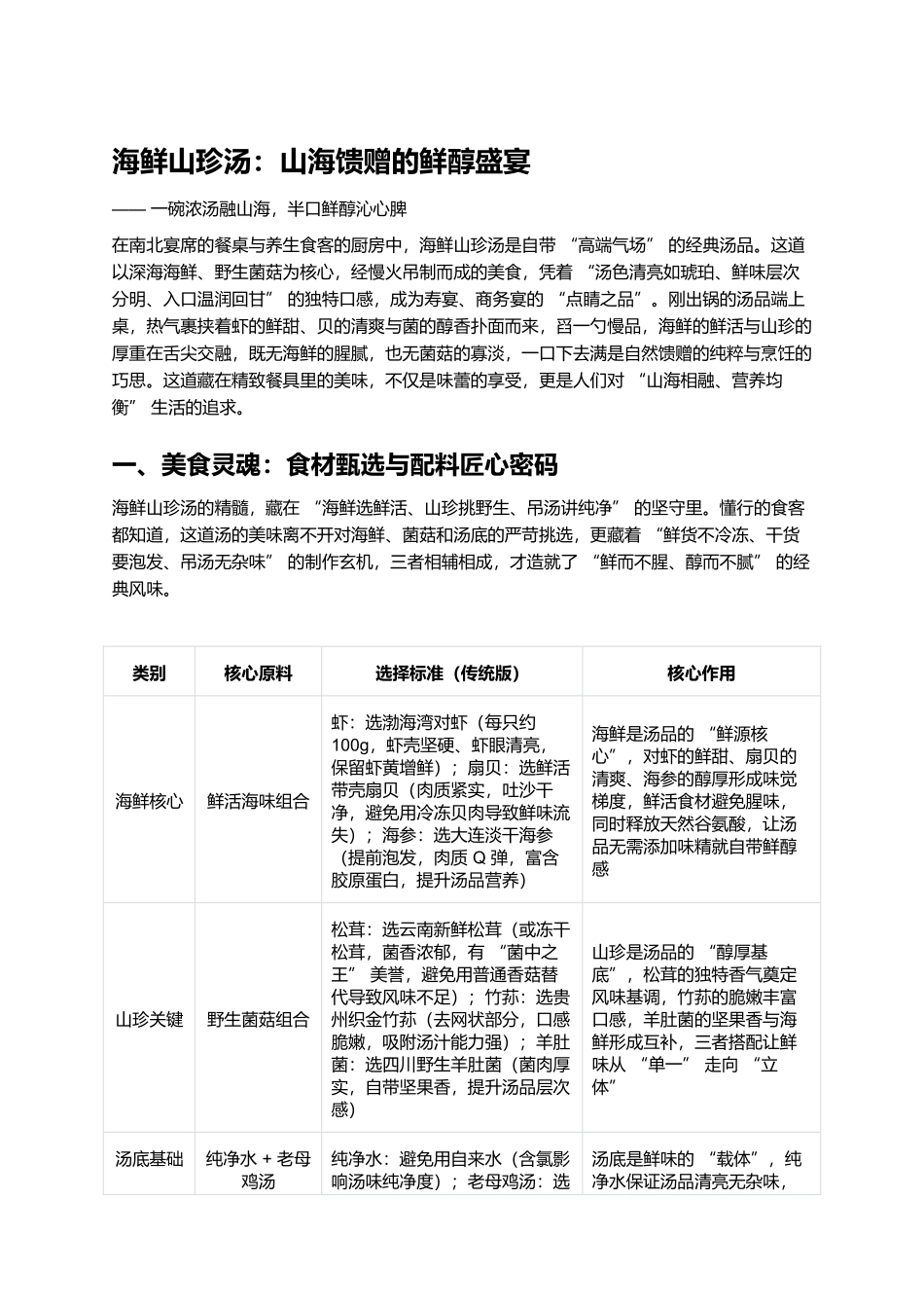 海鲜山珍汤：山海馈赠的鲜醇盛宴.docx_第1页