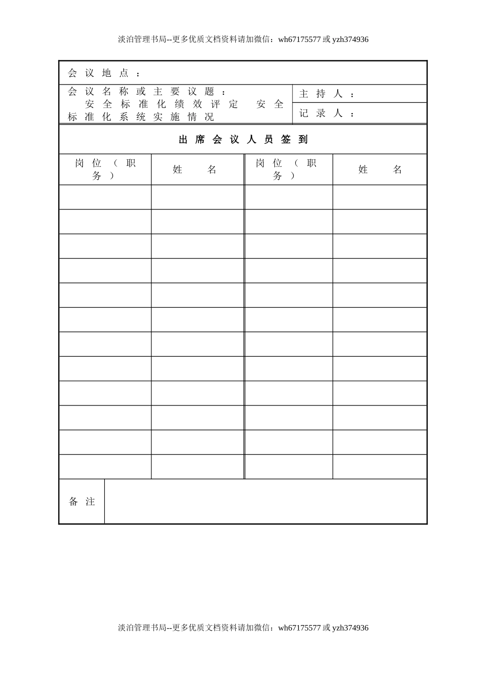 7.安全生产标准化绩效评定讨论会议记录.doc_第2页