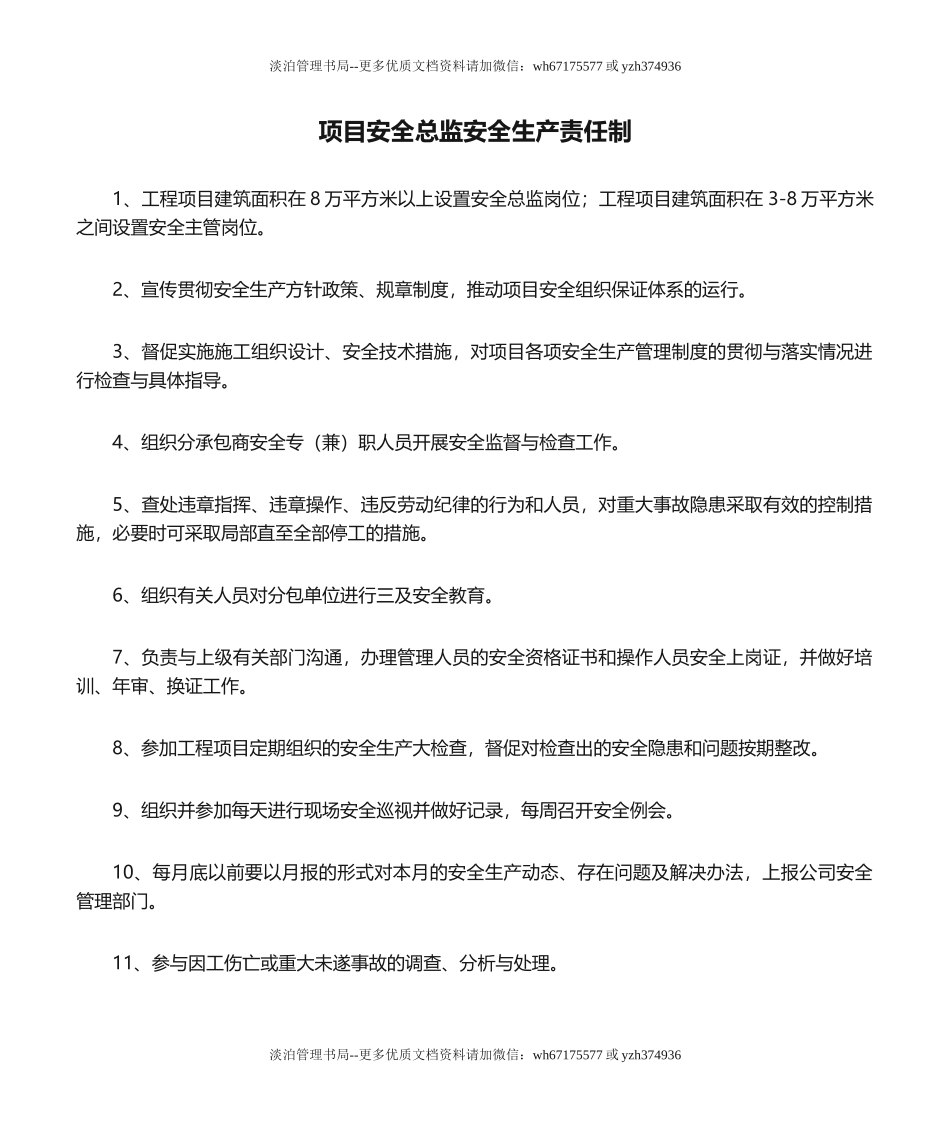 12-项目安全总监安全生产责任制.doc_第1页