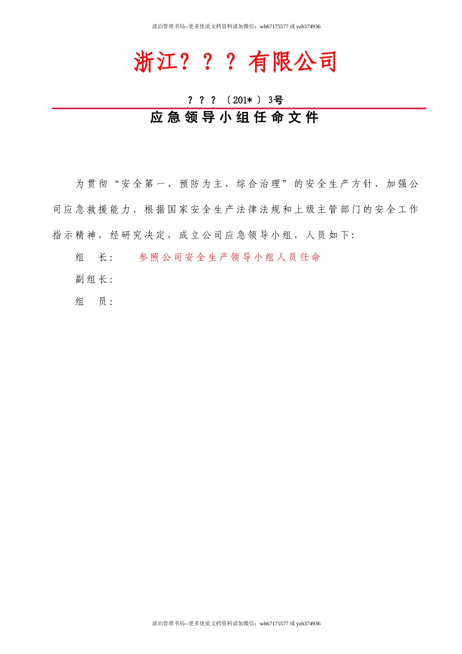 13-05-应急领导小组任命文件.doc_第1页