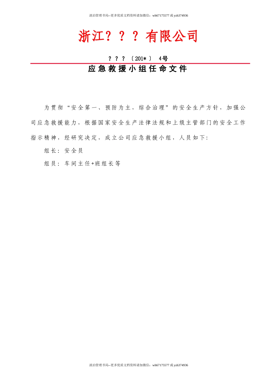 13-06-应急救援小组任命文件.doc_第1页