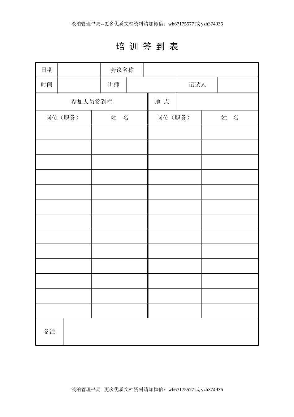 22.安全教育培训签到表.doc_第1页