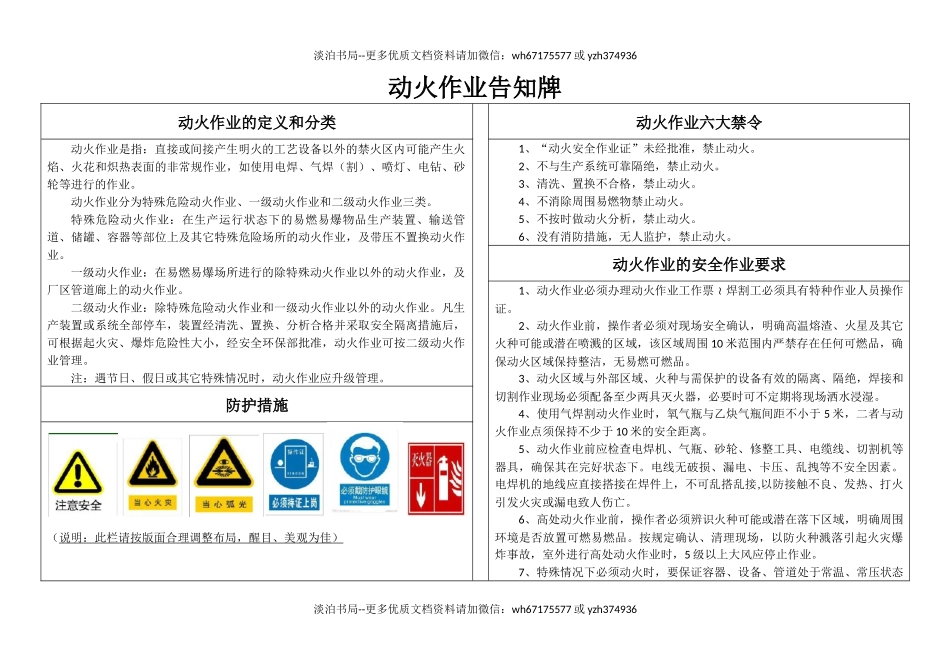 26 八大特殊作业危险告知牌（全套）.docx_第1页
