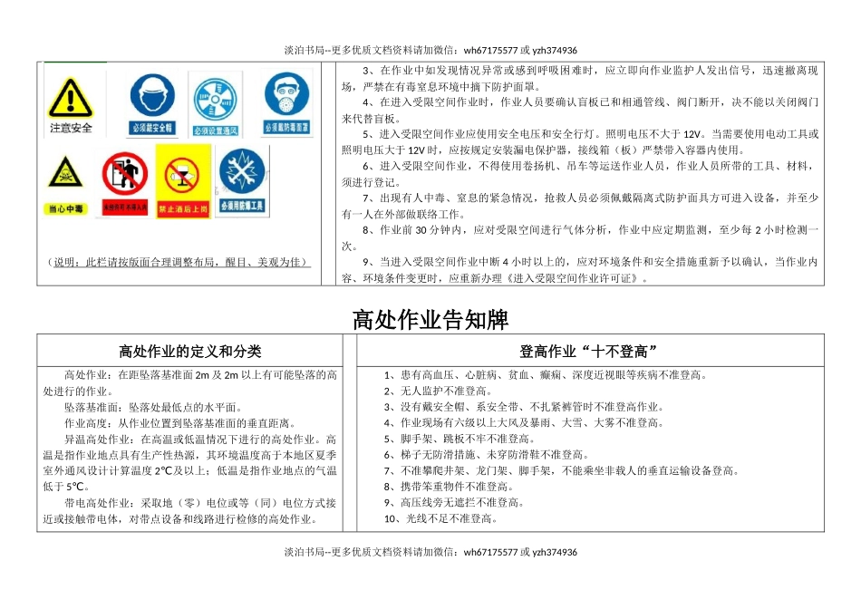 26 八大特殊作业危险告知牌（全套）.docx_第3页