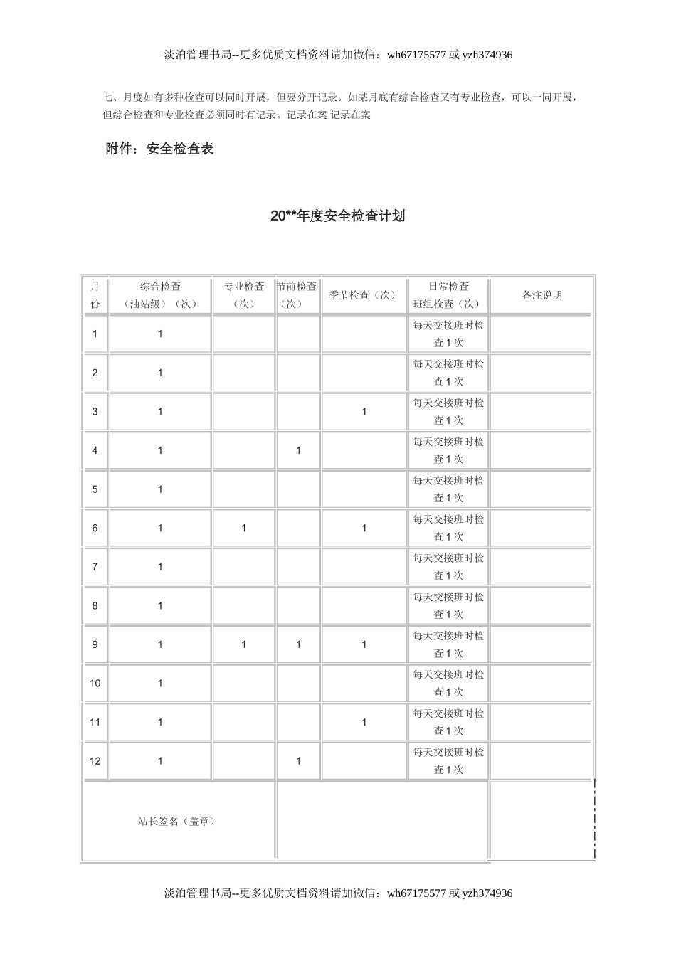 76.【计划】年度油站安全检查计划.doc_第2页