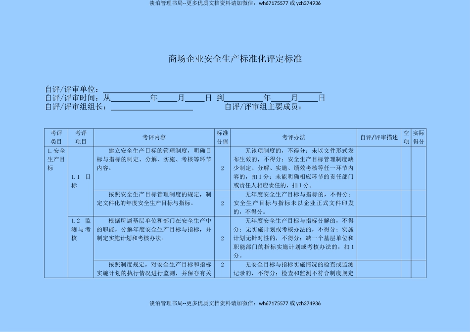 10194 商场企业安全生产标准化评定标准.doc_第2页