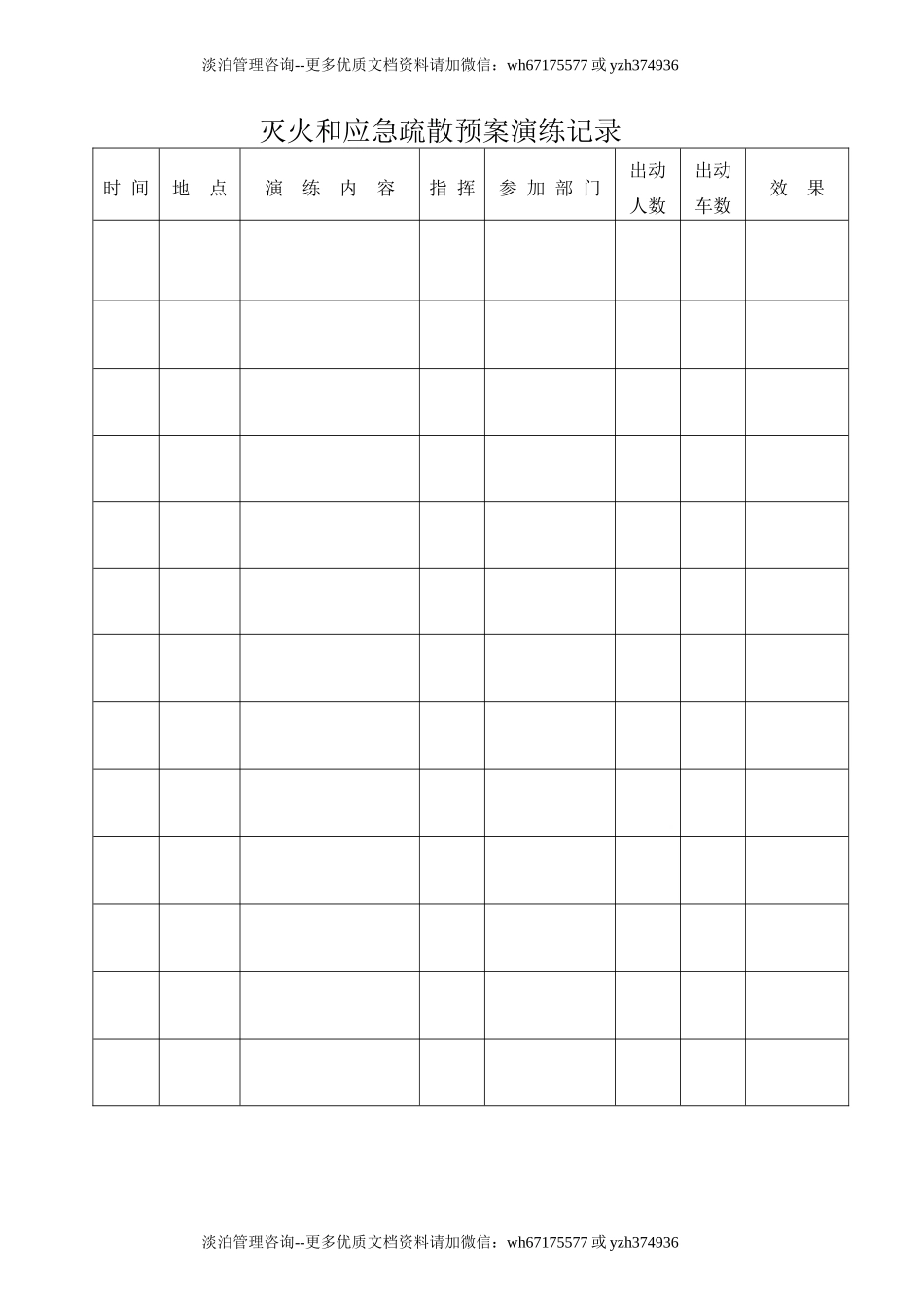 本9-灭火和应急疏散预案演练记录本.doc_第2页