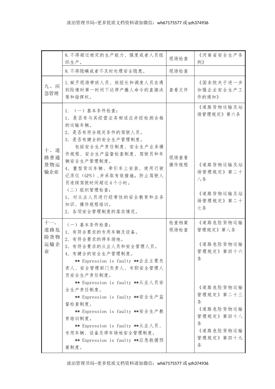 道路货物运输企业安全生产检查表.docx_第3页