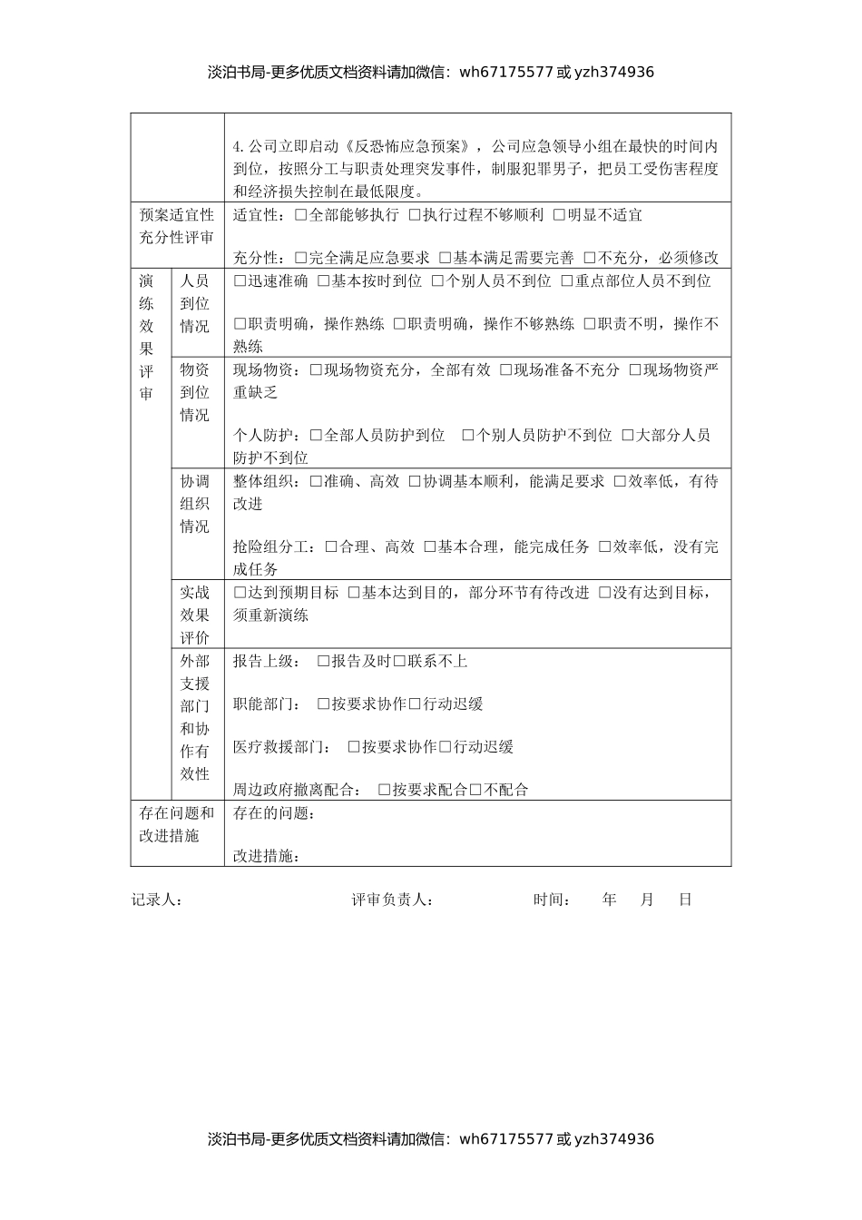 反恐应急预案演练记录台账.docx_第2页