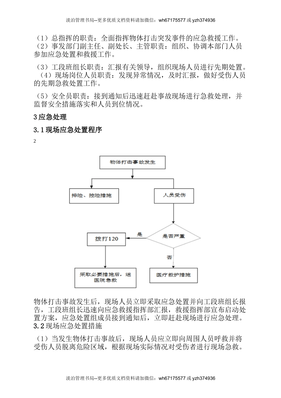 物体打击事故现场处置方案.docx_第2页