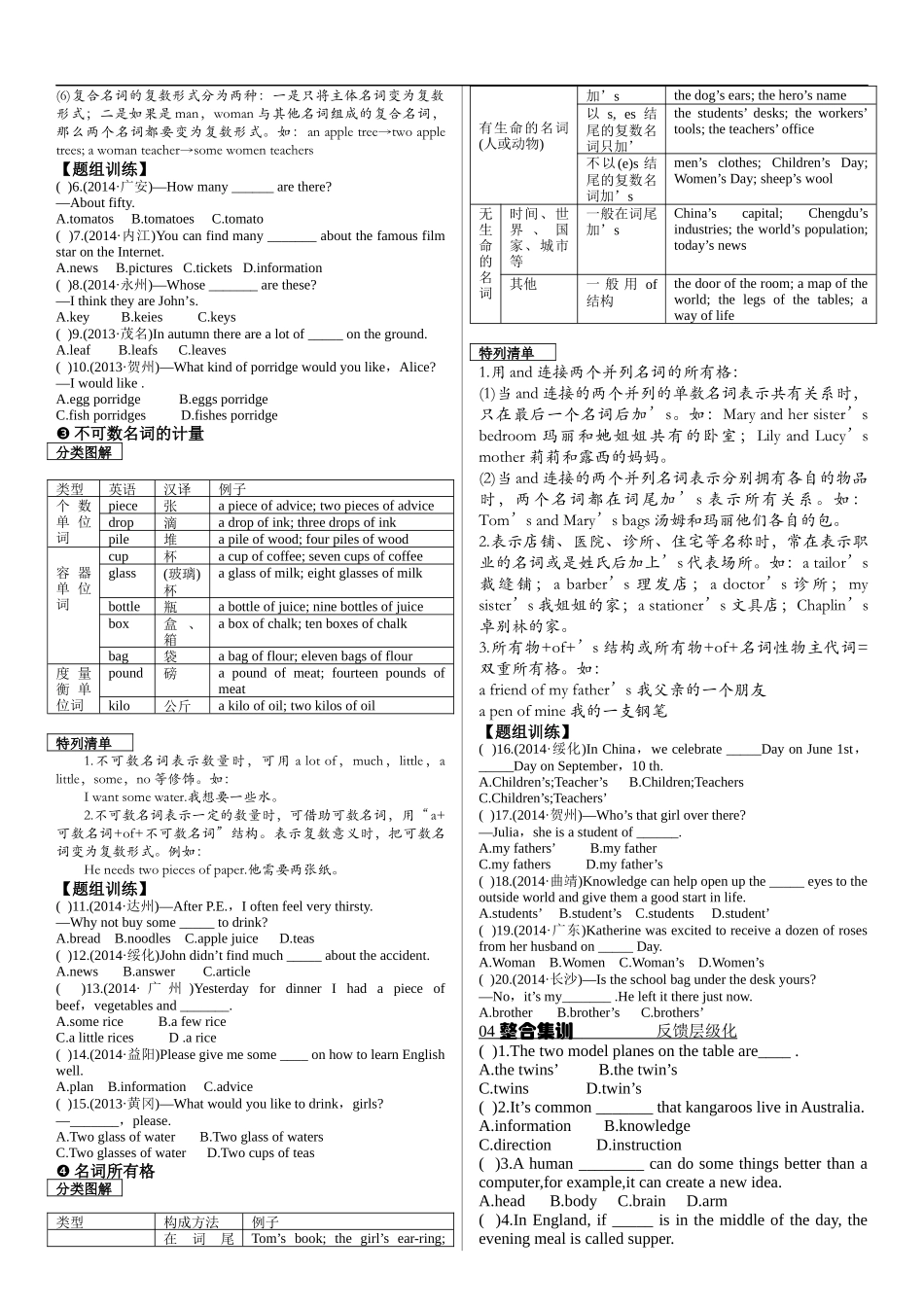 【1】中考英语专项复习 名词.docx_第2页