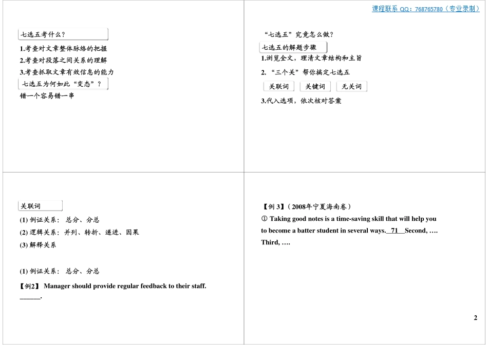 备战2016新题型：七选五解题技巧.pdf_第2页