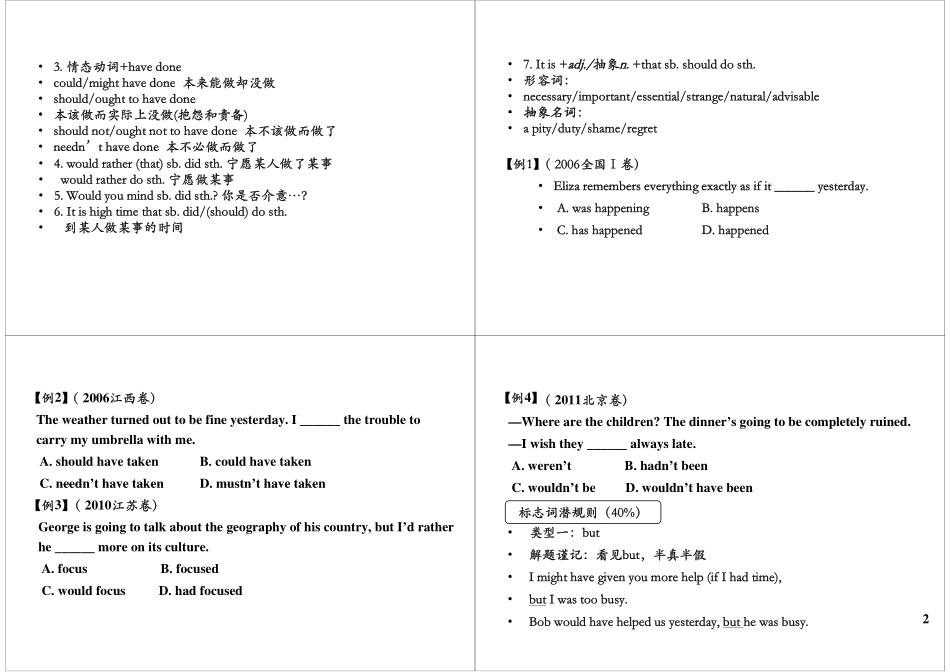 第65讲：斐式大招冲刺语法难点1：虚拟语气.pdf_第2页