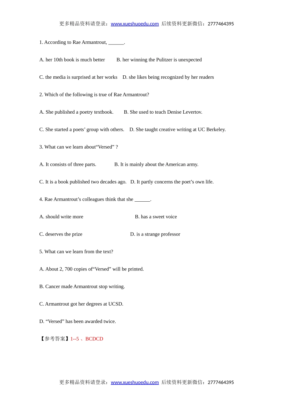 高考英语完形填空和阅读理解一轮练习（4）.doc_第2页