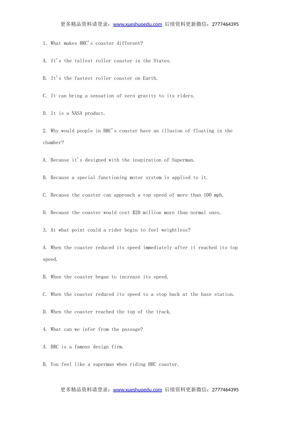 高考英语阅读理解及书面表达练习（2）.doc_第2页