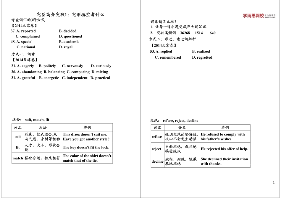 完型高分突破1:完形填空考什么.pdf_第1页