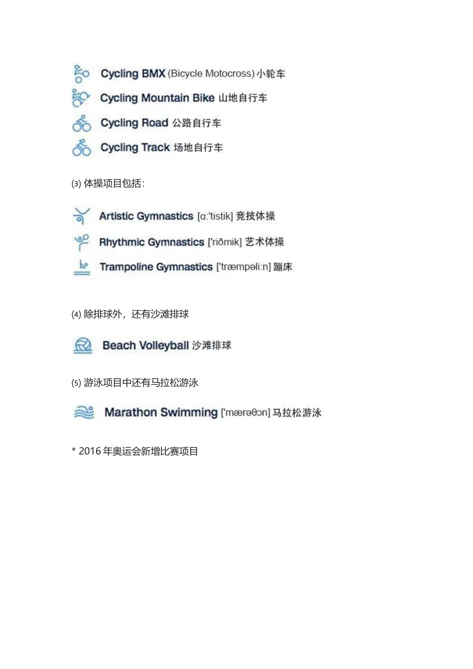 综合BBC、CNN、CCTV整理的奥运项目中英文对照表.docx_第3页