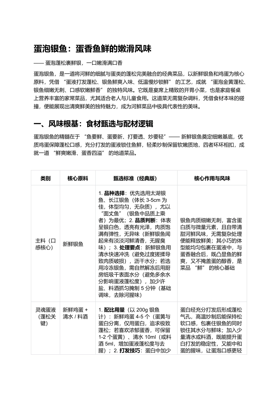 蛋泡银鱼：蛋香鱼鲜的嫩滑风味.docx_第1页