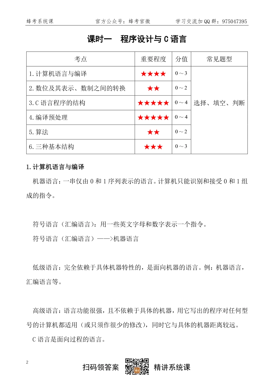 3 C语言 【蜂考系统课】.pdf_第2页