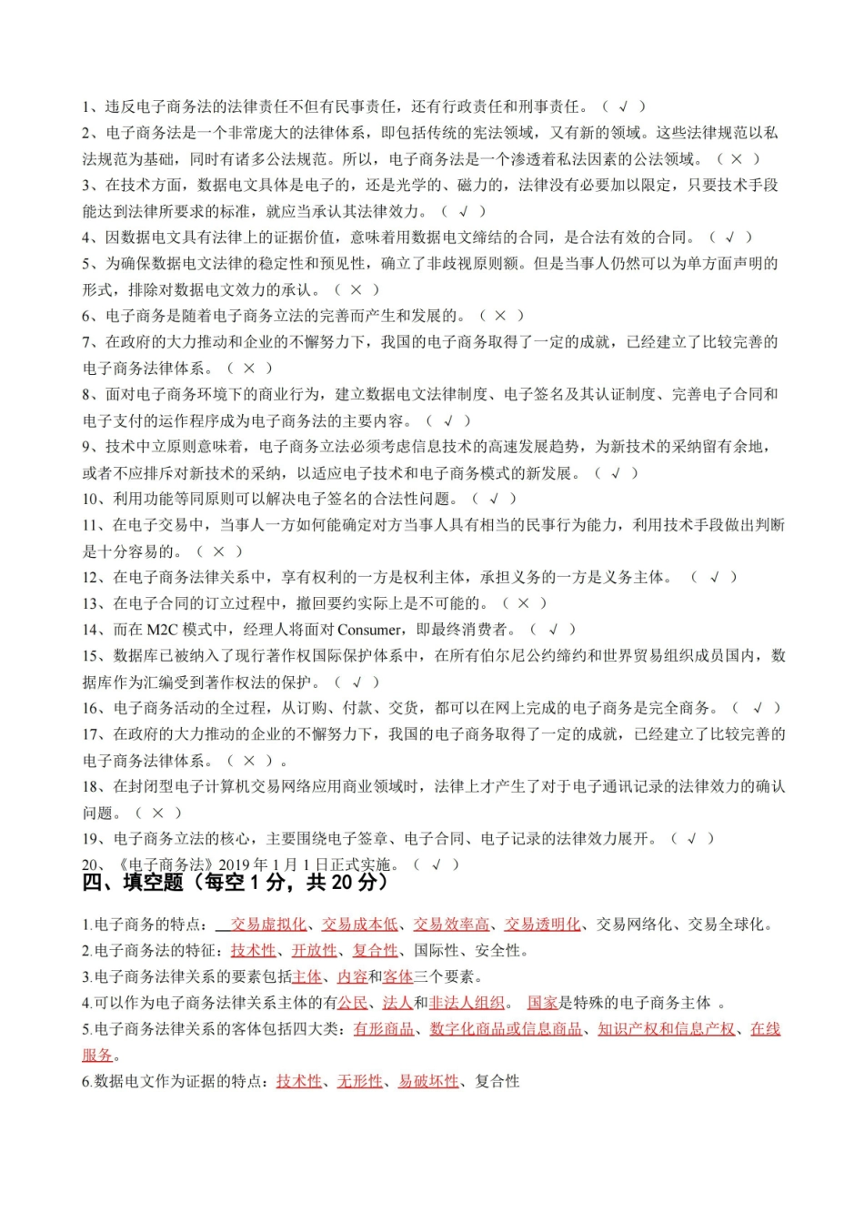 2019-2020学年电子商务法期末考试试卷及答案.pdf_第3页