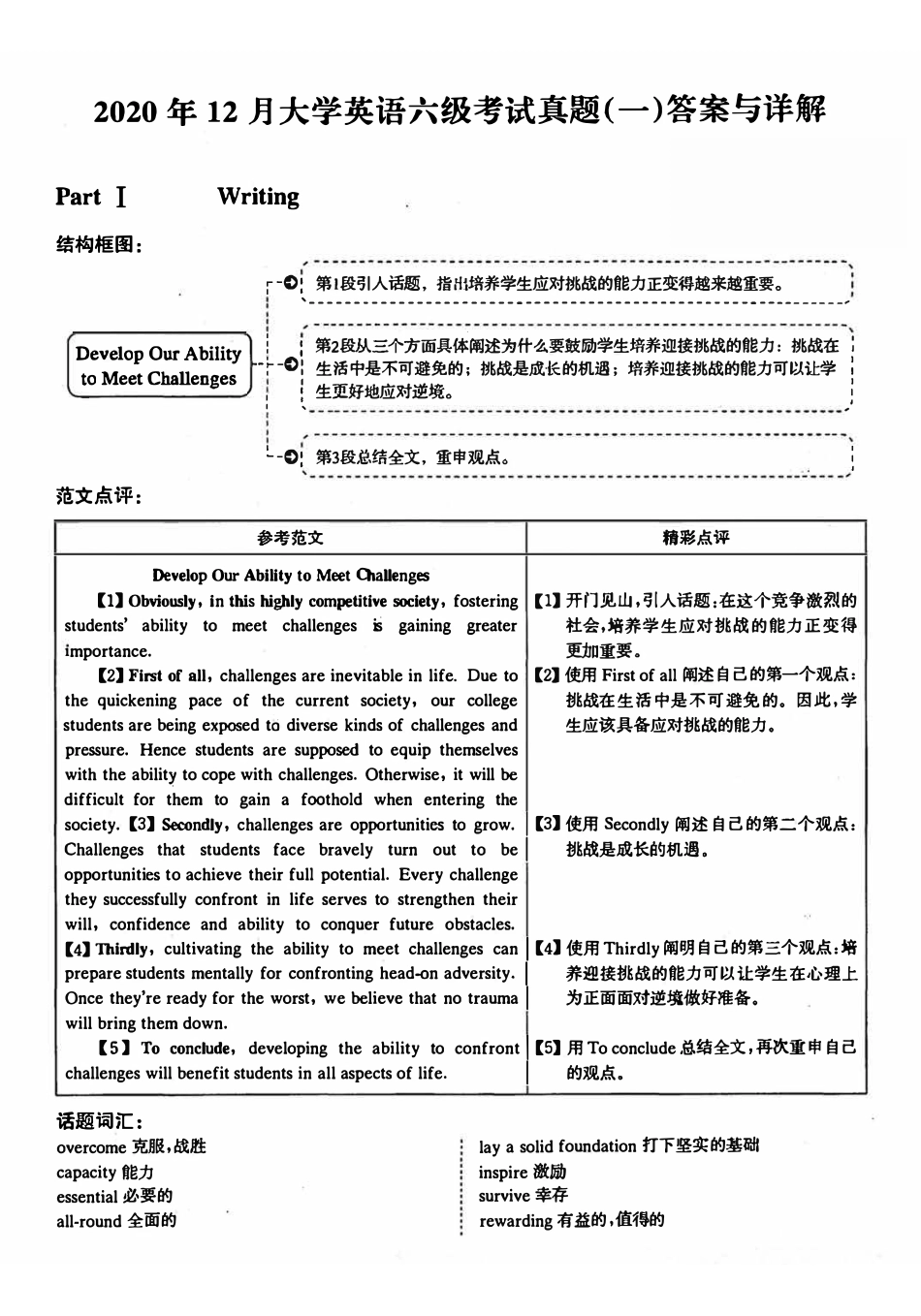 2020年12月英语六级解析第1套.pdf_第1页