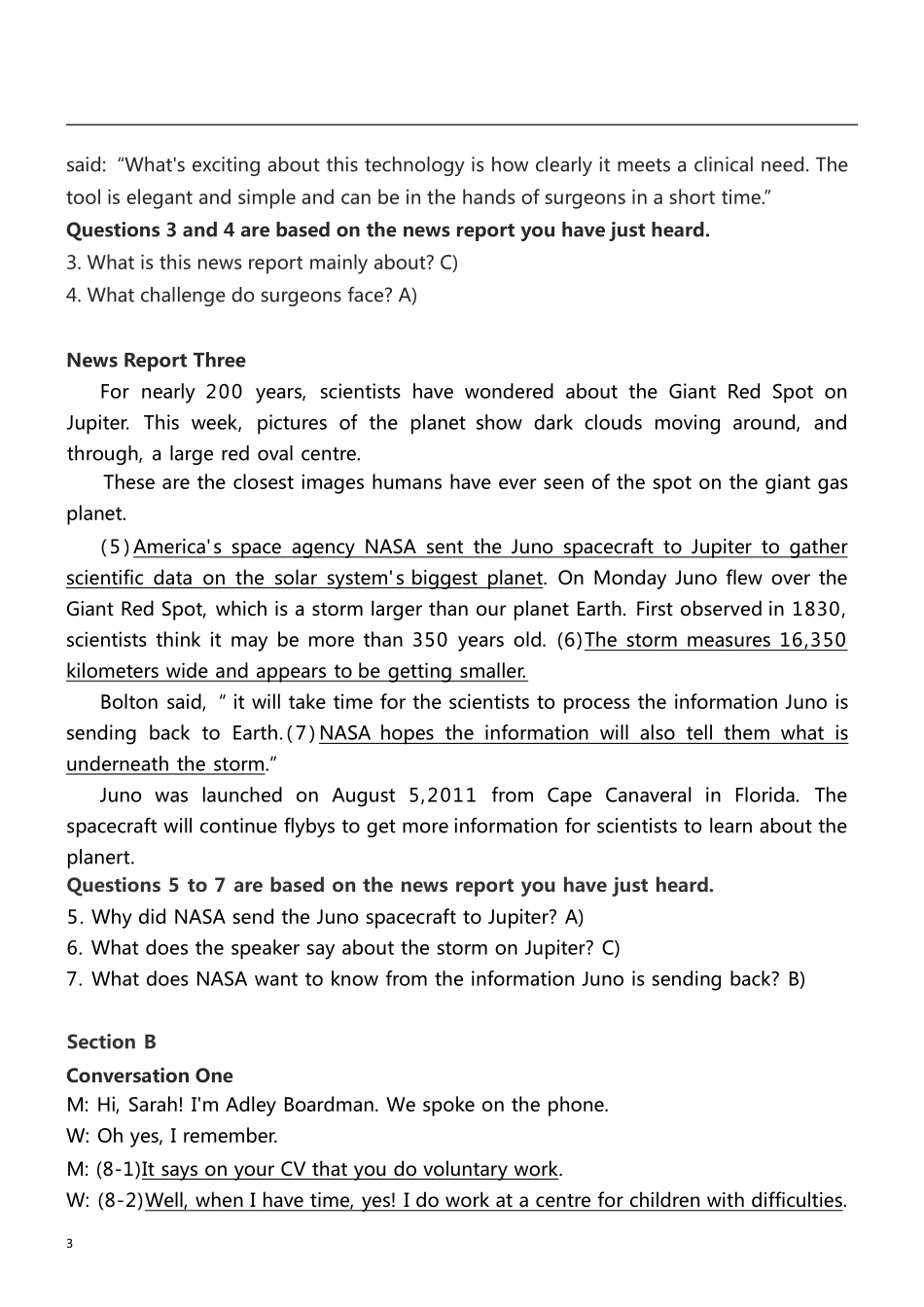 2024年12月英语四级押题密卷（NO.1）解析.pdf_第3页