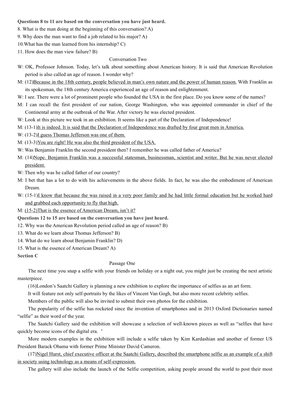 2024年12月英语四级押题密卷(NO.4)解析.pdf_第3页