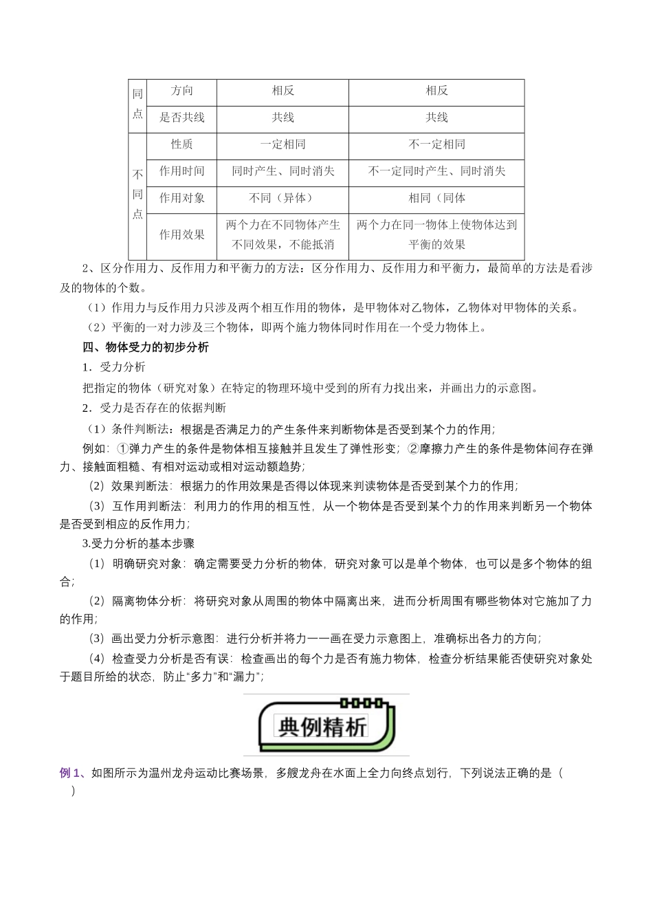 【01-初高衔接】衔接点11牛顿第三定律(学生版)-2025年初升高物理暑假衔接讲练(通用版).docx_第3页