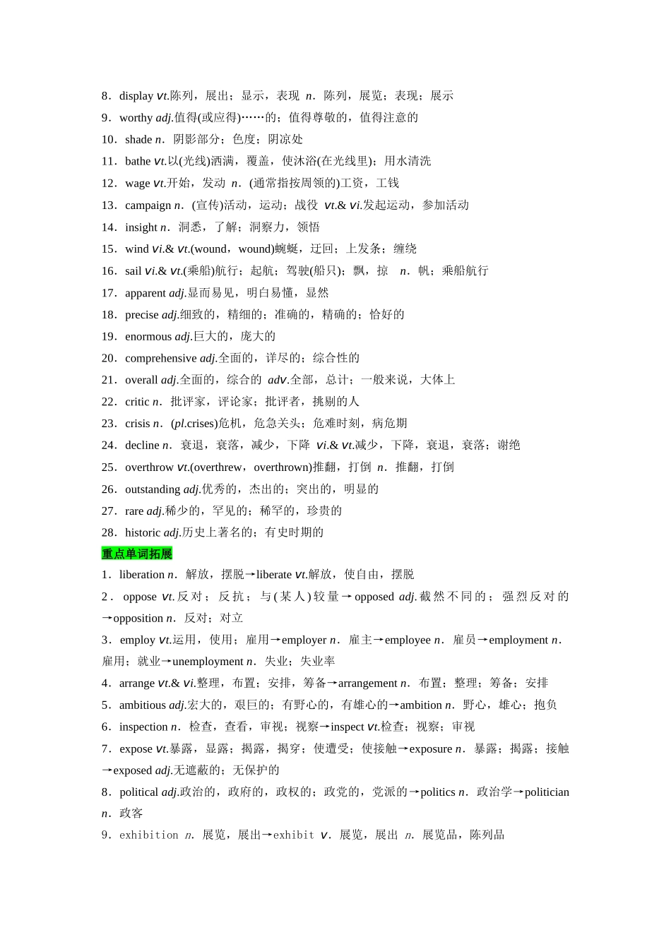 【01-暑假复习】专题03Theartofpainting(选择必修一)(教师版)-2025年新高二英语暑假衔接讲练(译林版).docx_第2页