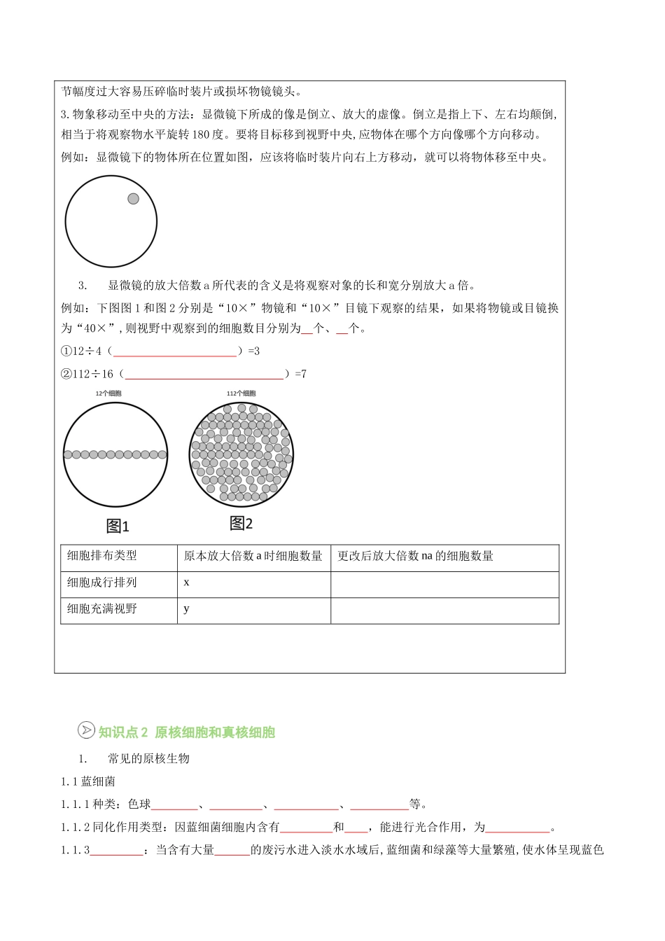 【01-暑假预习】第02讲细胞的多样性和统一性(学生版)-2025年新高一生物暑假衔接讲练(人教版).docx_第2页