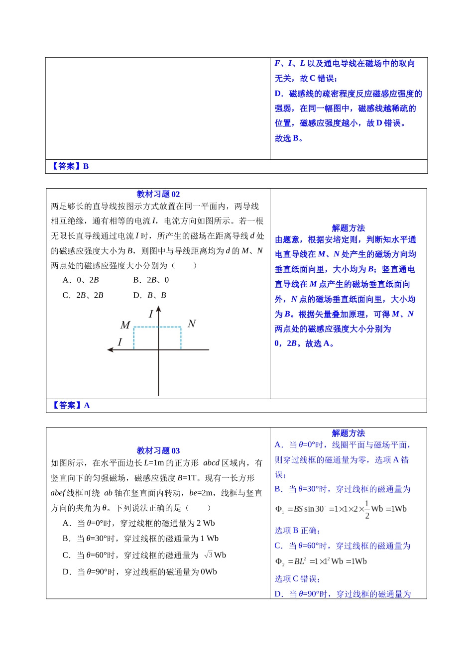 【02-暑假预习】第02讲磁感应强度磁通量(学生版)-2025年新高二物理暑假衔接讲练(人教版).docx_第3页