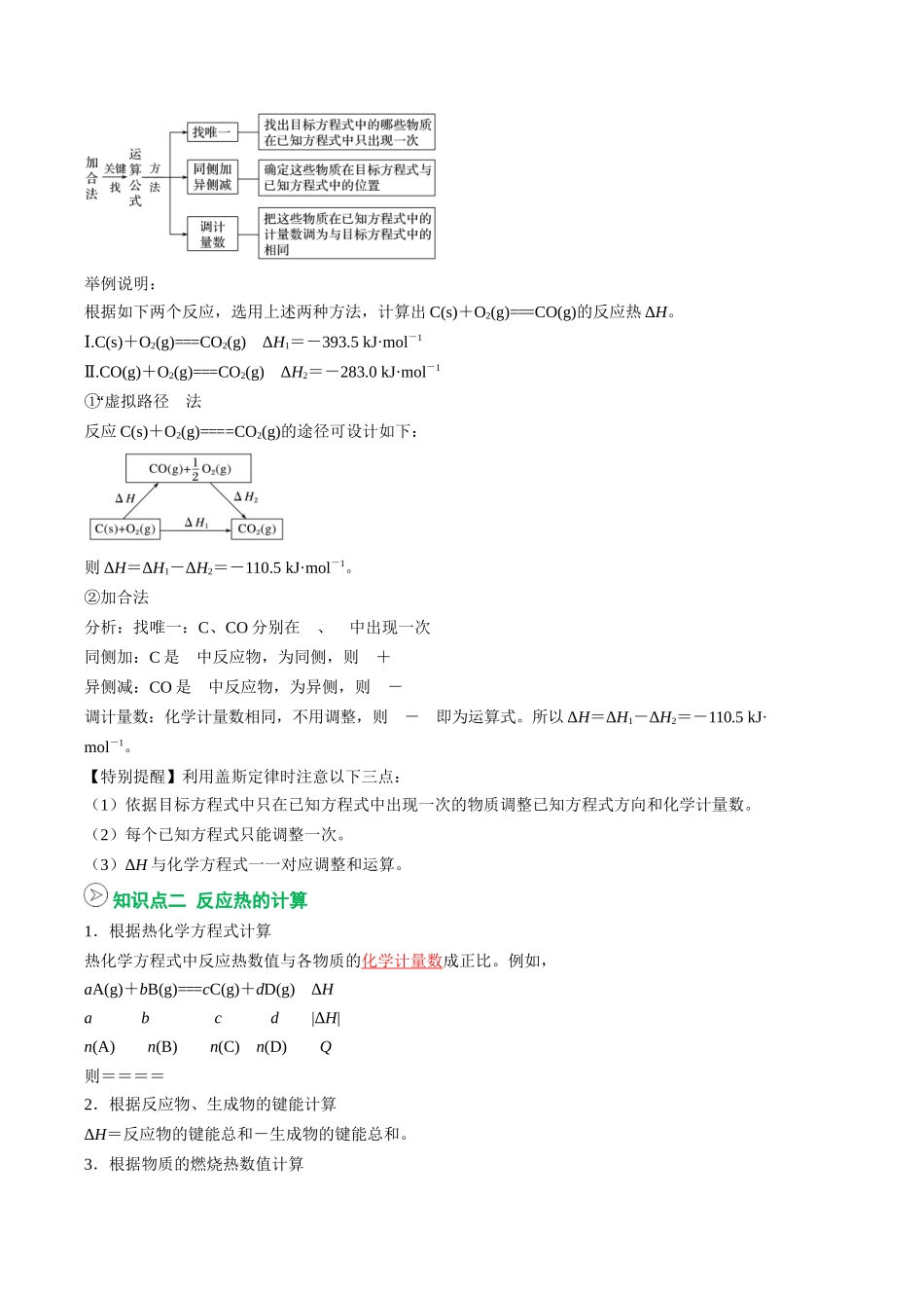 【02-暑假预习】第02讲反应热的计算(教师版)-2025年新高二化学暑假衔接讲练(人教版).docx_第2页