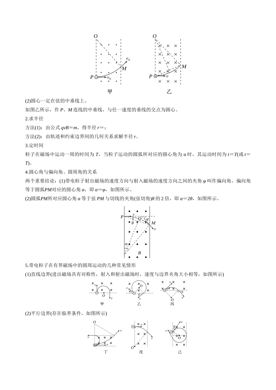 【02-暑假预习】第13讲带电粒子在匀强磁场中的运动(学生版)-2025年新高二物理暑假衔接讲练(人教版).docx_第2页