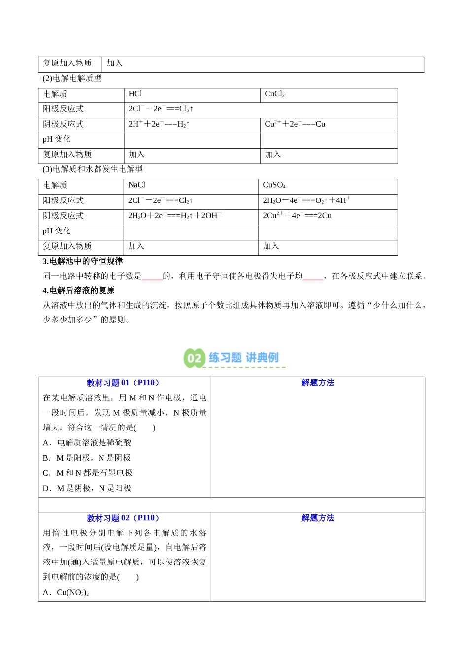 【02-暑假预习】第21讲电解原理(学生版)-2025年新高二化学暑假衔接讲练(人教版).docx_第3页