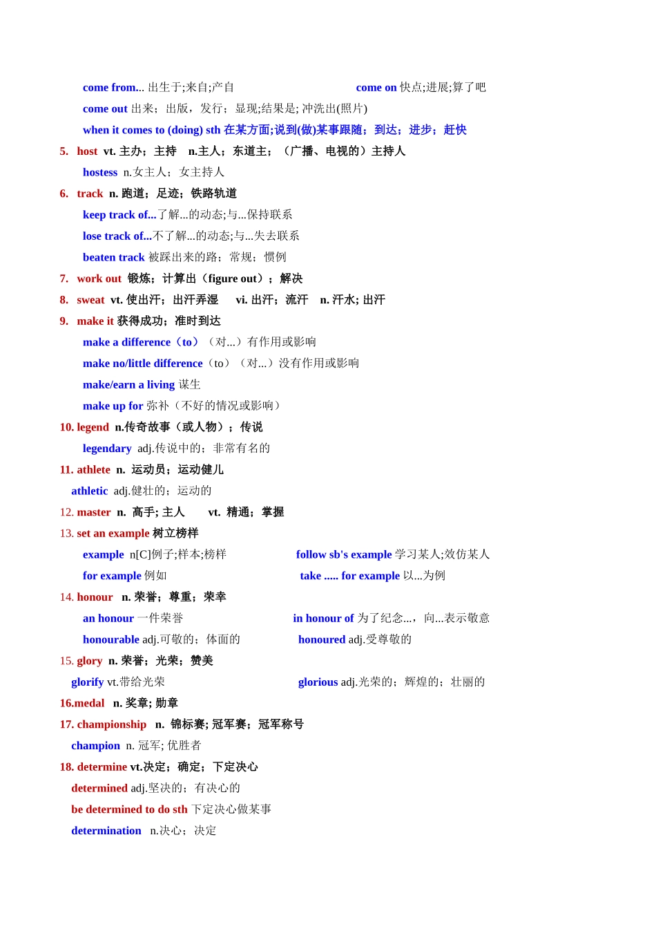 【02-暑假预习】专题14Unit3SportsandFitness核心单词、短语、亮句精讲+名校新真题精练(学生版)-2025年新高一英语暑假衔接讲练(人教版).docx_第2页