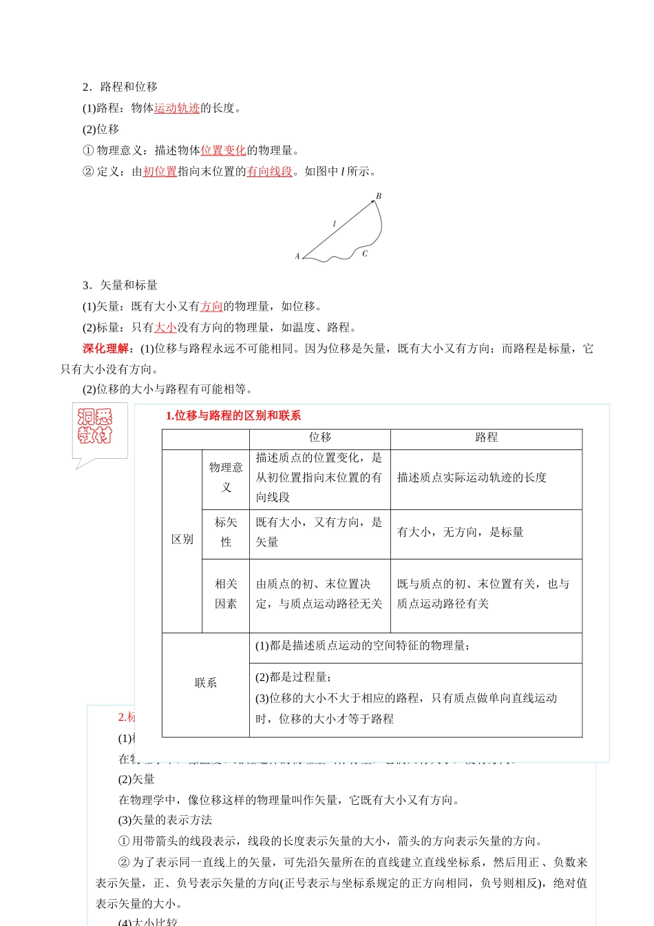 【02-新课预习】第02讲时间位移(学生版)-2025年新高一物理暑假衔接讲练(人教版).docx_第2页