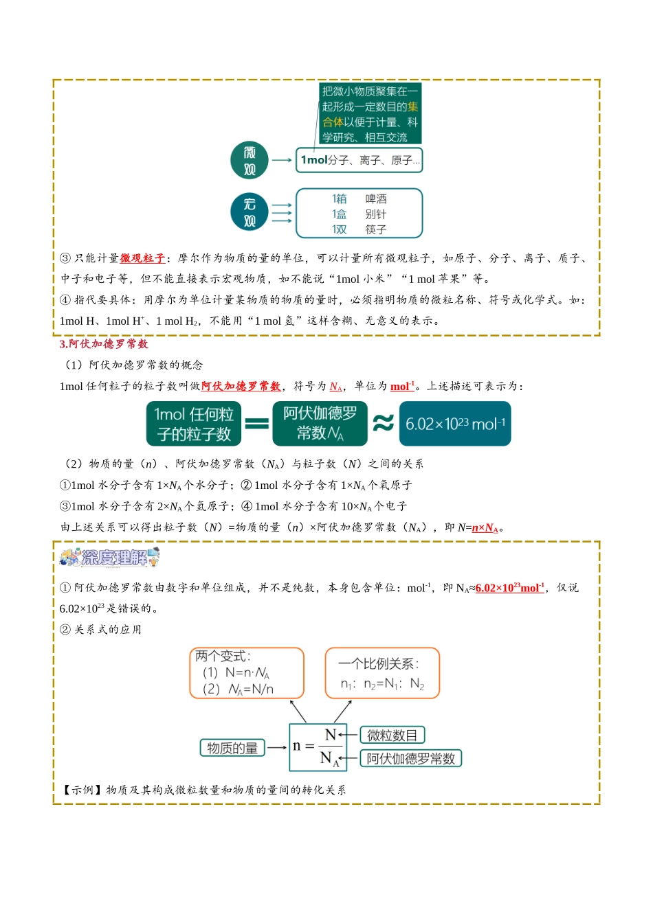 【02-新课预习】第06讲物质的量(教师版)-2025年新高一化学暑假衔接讲练(人教版).docx_第2页