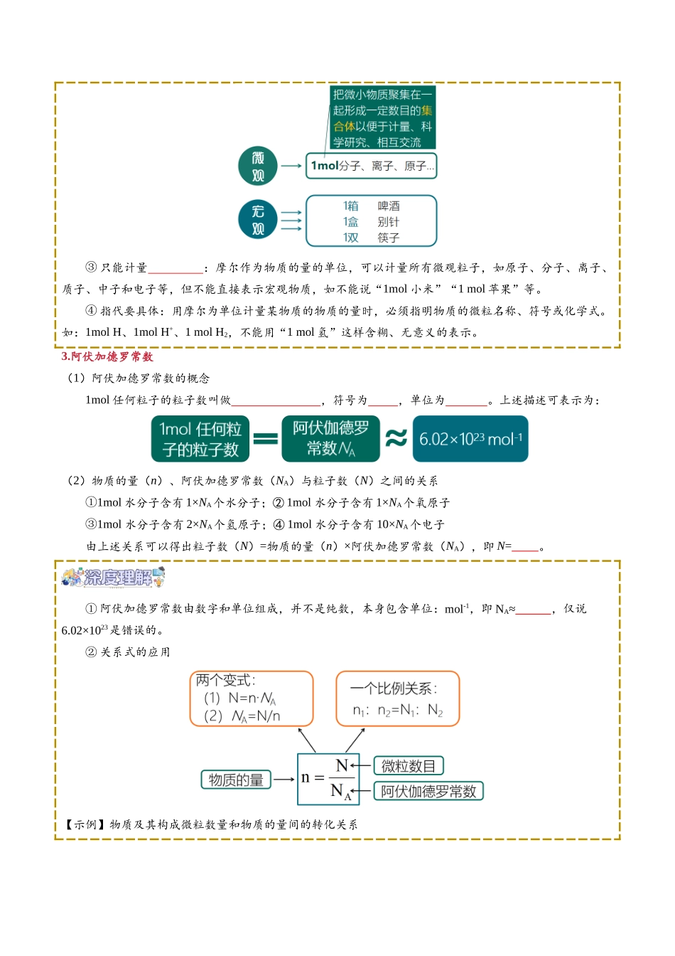 【02-新课预习】第06讲物质的量（学生版）-2025年新高一化学暑假衔接讲练(人教版).docx_第2页