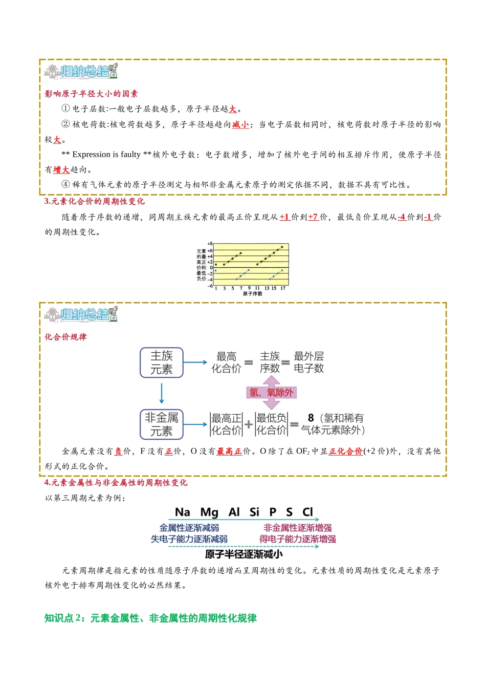【02-新课预习】第11讲元素周期律(教师版)-2025年新高一化学暑假衔接讲练(人教版).docx_第2页