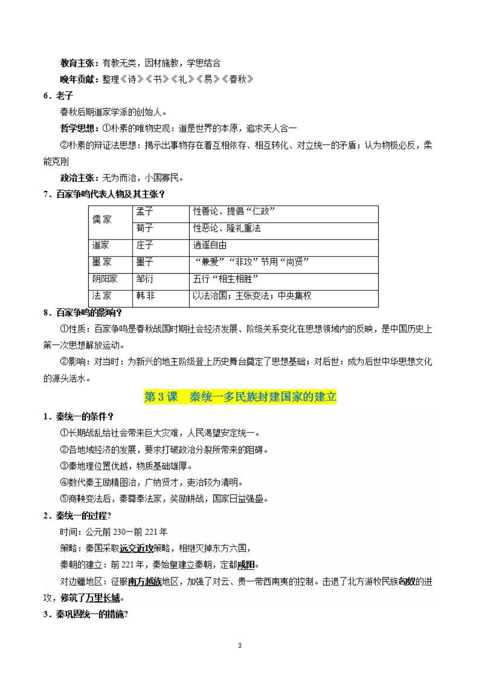 【学考复习】中外历史纲要上册（全册考点梳理）.pdf_第3页