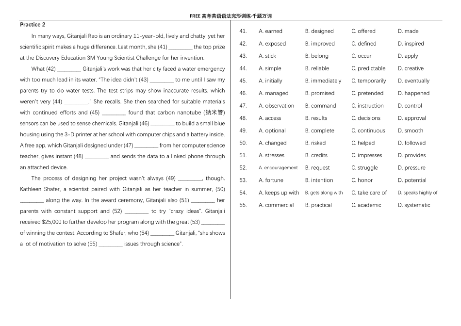 02_第二阶段_完形填空1-20.pdf_第2页