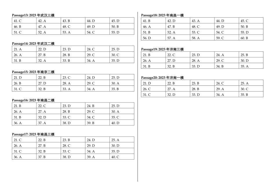 02_第二阶段_完形填空1-20答案.pdf_第2页