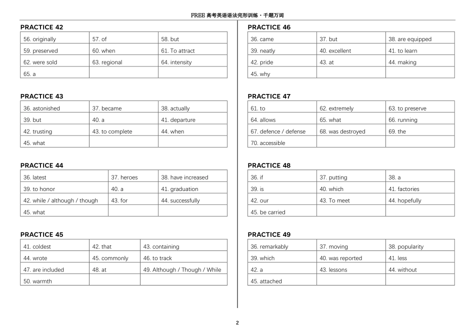 04_第四阶段_语法填空34-70答案.pdf_第2页